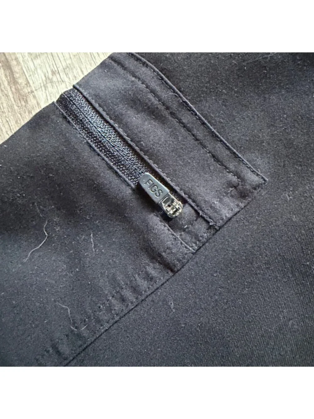 Figs Zamora Jogger Scrub Pants Black Slim Fit Elastic Waistband Drawstring Pocke